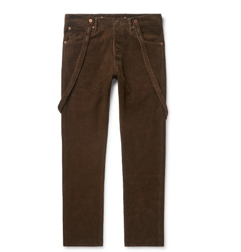 visvim 비즈빔 바지 방탄소년단 플럭서스 트래블러 슬림핏 코튼 코듀로이 팬츠 (Fluxus Traveller Slim-Fit Cotton-Corduroy Trousers) [추가비용X]